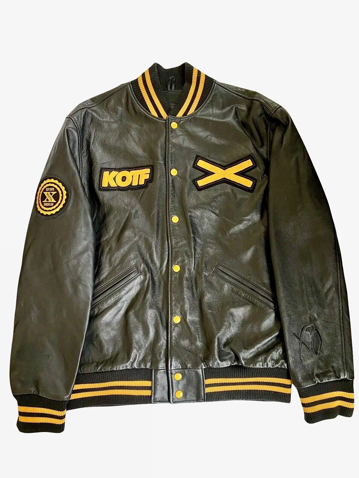 Handmade Weeknd XO Varsity Jacket Black and Yellow Handmade Cosplay