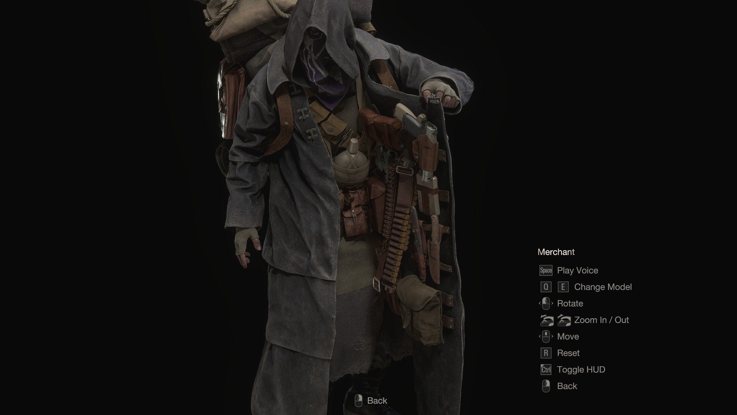 Handmade Resident Evil Merchant Cosplay Costume Trench Coat