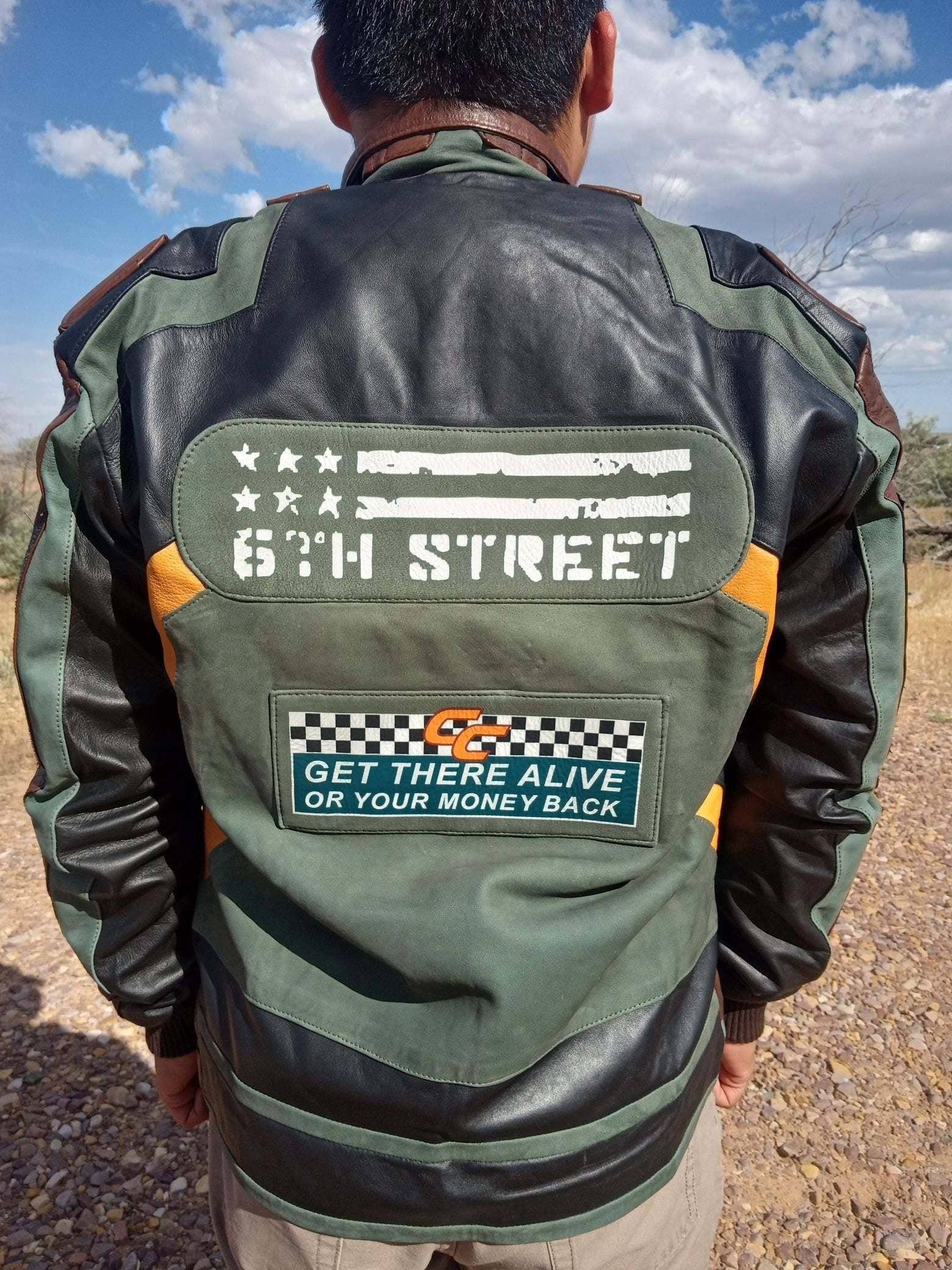 Handmade Old Edge Runners 6th Street Gang Cosplay leather Jacket