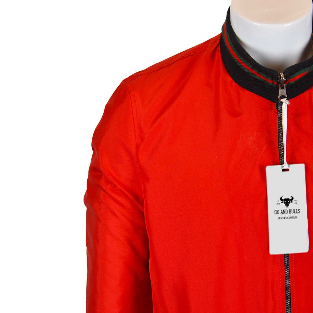 Red Moto Leather Jacket - Full Grain Cowhide, Ox and Bulls