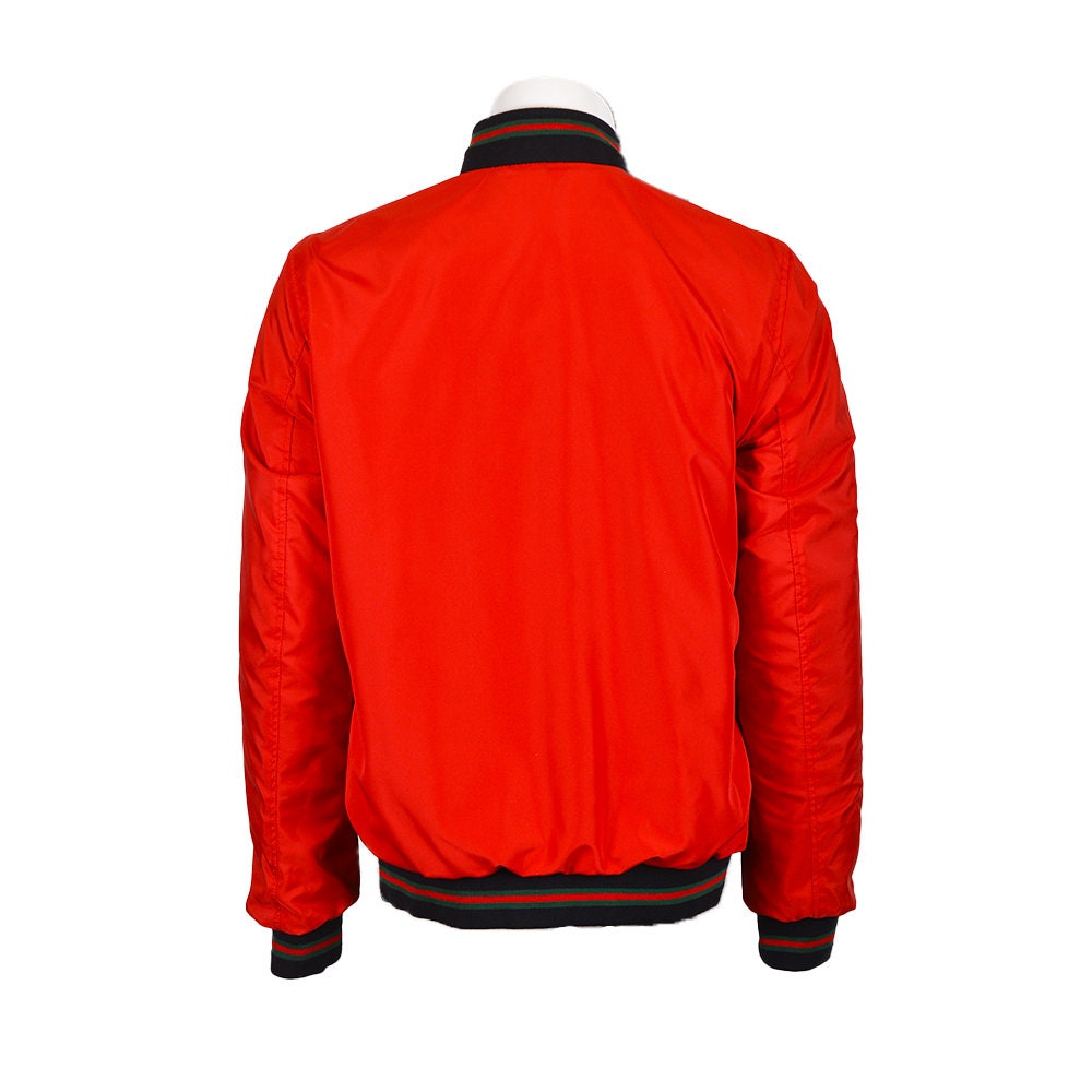 Ox and Bulls Red Bomber Leather Jacket Red Moto Style Leather Jacket