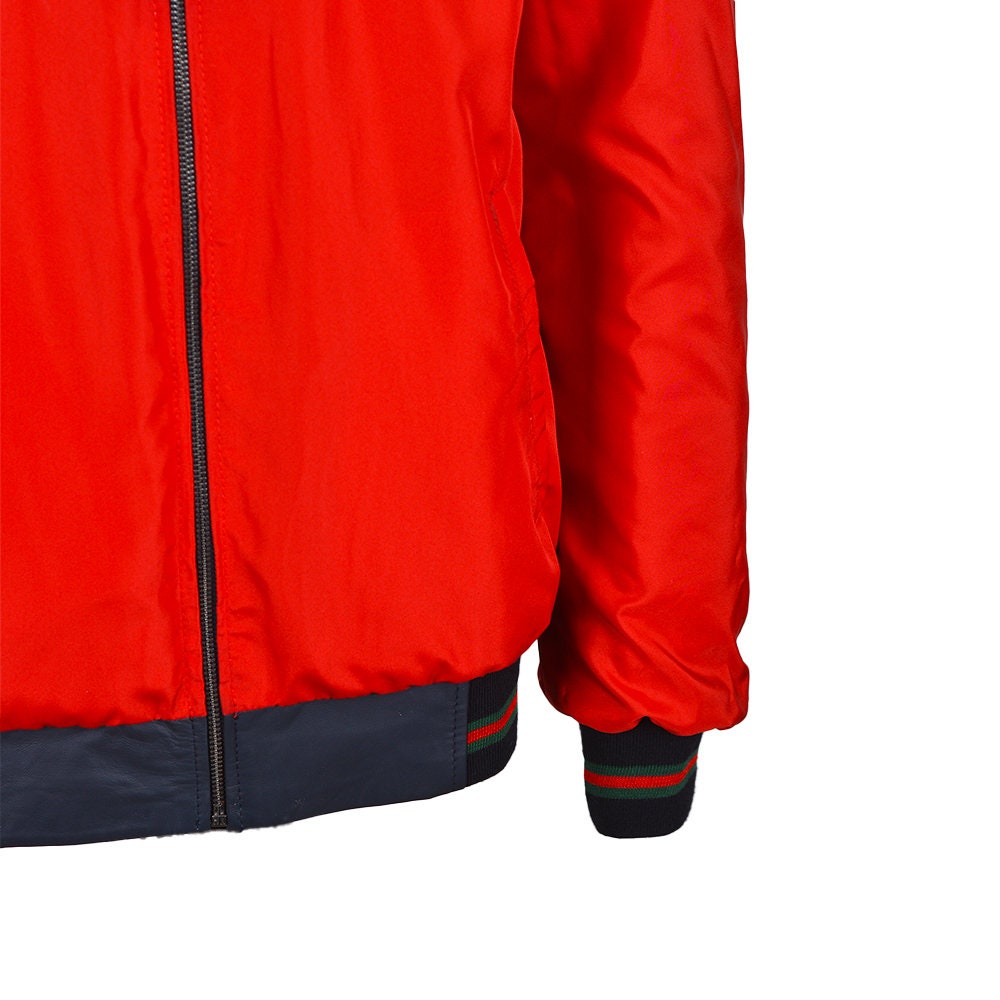 Red Moto Leather Jacket - Full Grain Cowhide, Ox and Bulls