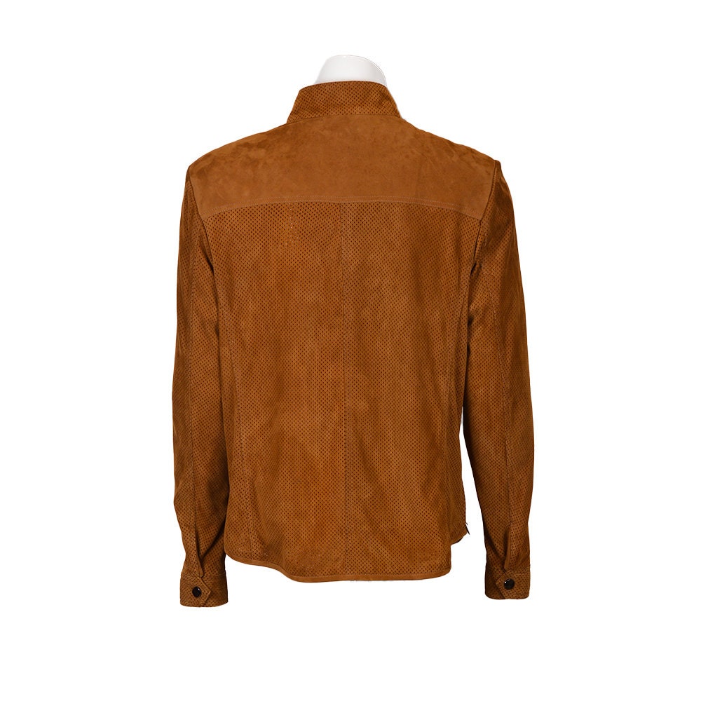 Ox and Bulls Mesh Dark Brown Suede Jacket