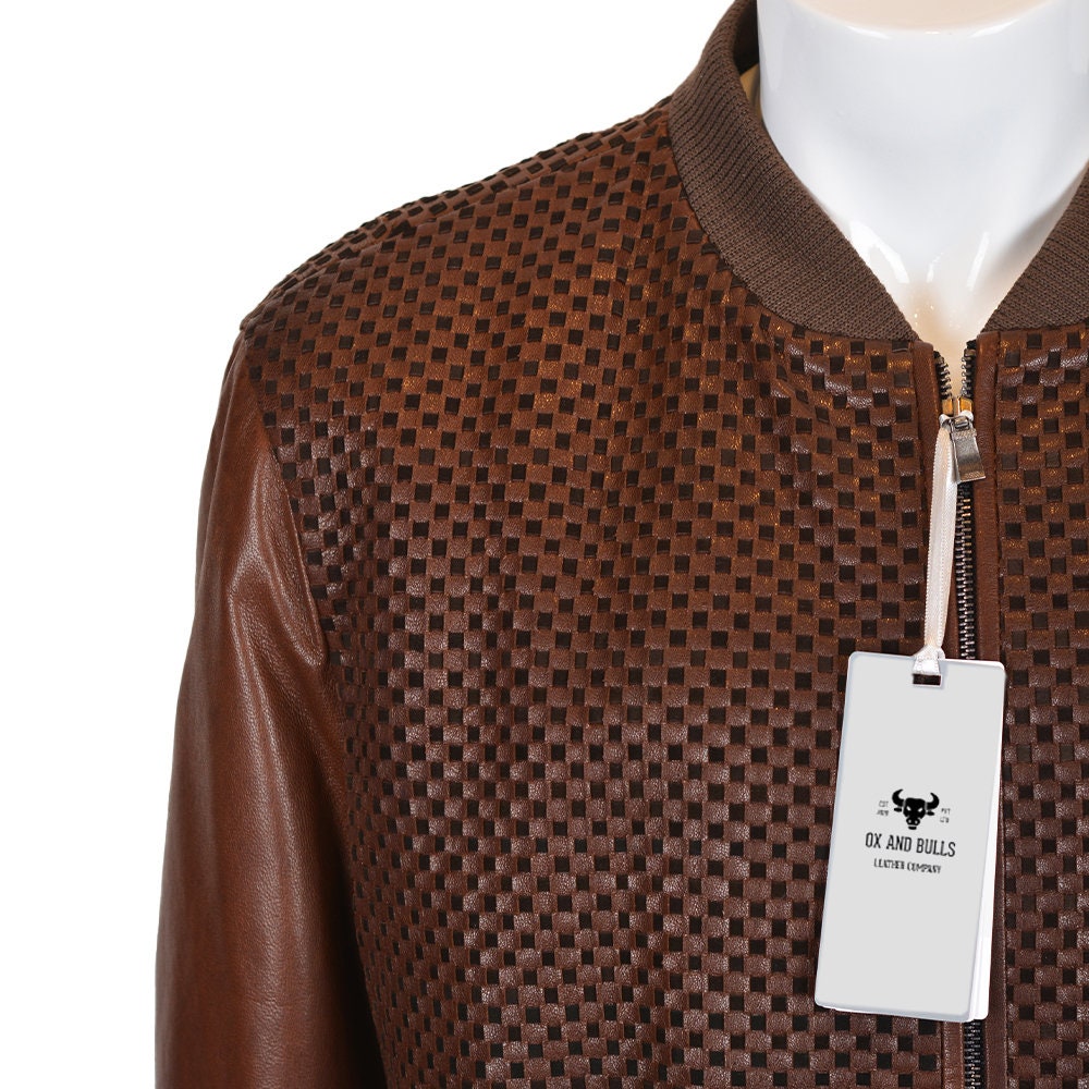 Ox and Bulls Mesh leather Dark Brown Jacket