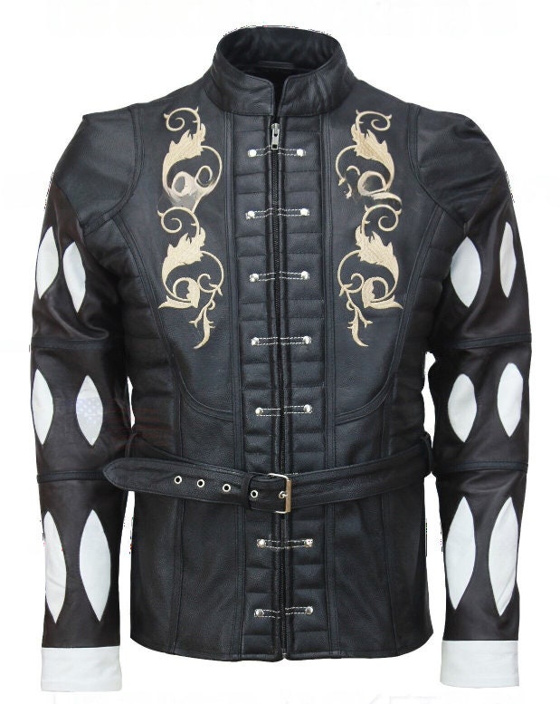 Baldur’s Gate 3 Astarion Cosplay Black Leather Jacket Gaming Costume Handmade to Size