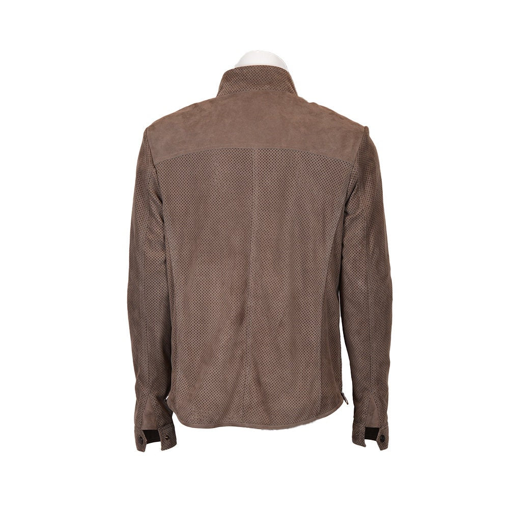 Ox and Bulls Mesh Light Brown Suede Jacket