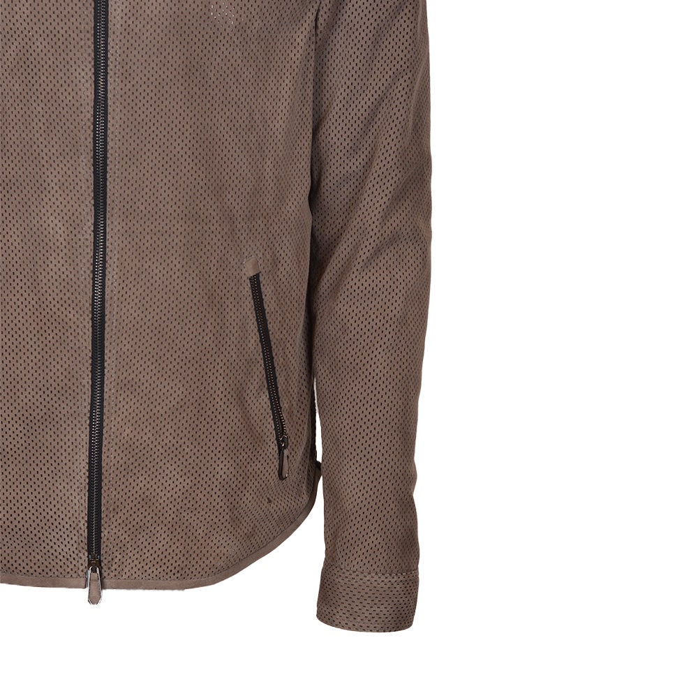 Ox and Bulls Mesh Light Brown Suede Jacket