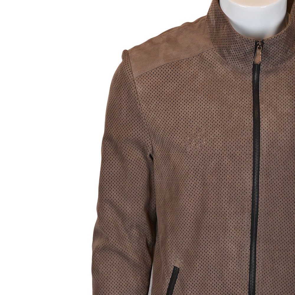 Ox and Bulls Mesh Light Brown Suede Jacket