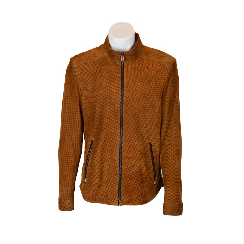 Ox and Bulls Mesh Dark Brown Suede Jacket