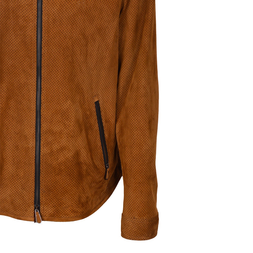 Ox and Bulls Mesh Dark Brown Suede Jacket