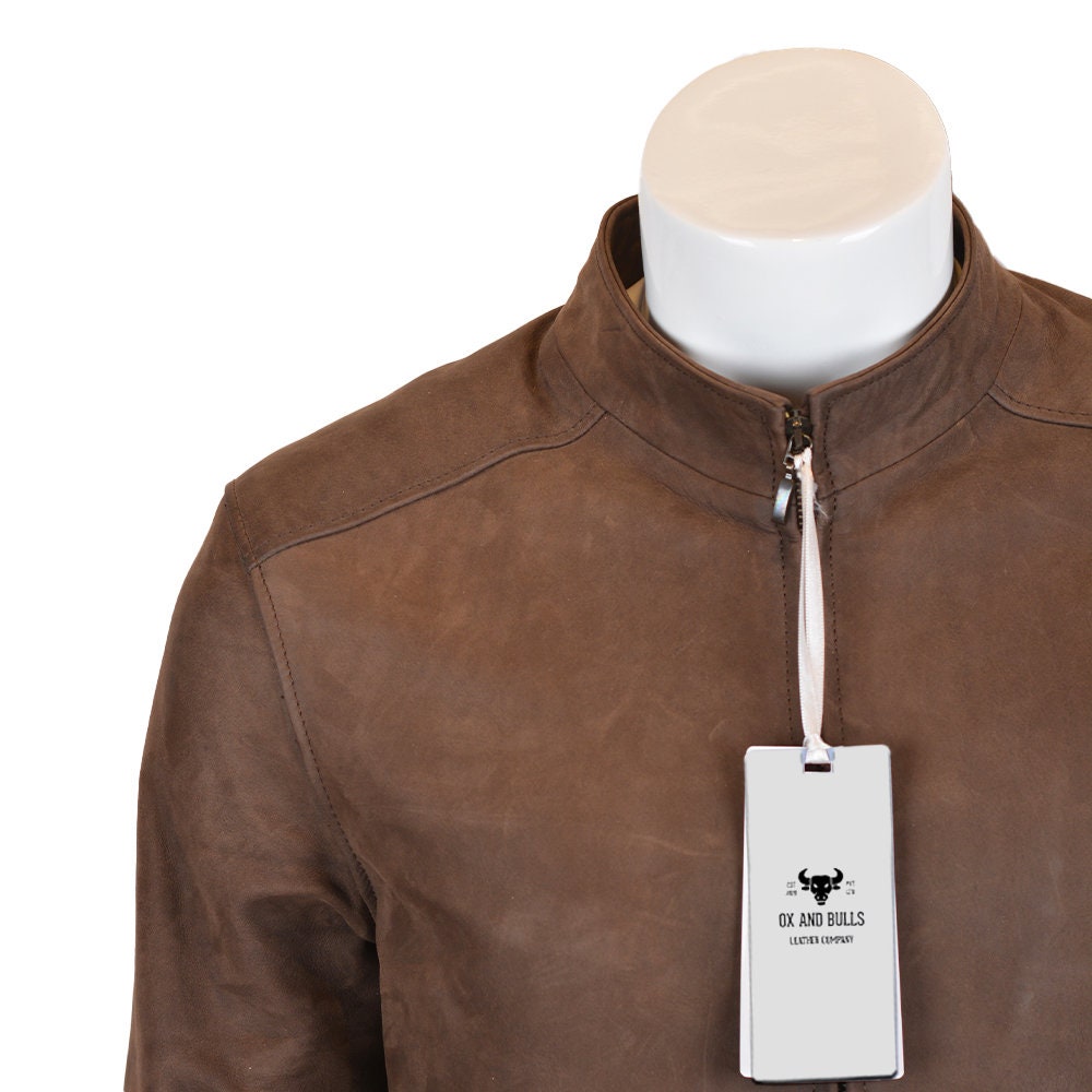 Ox and Bulls Handmade Walnut Brown Suede Jacket