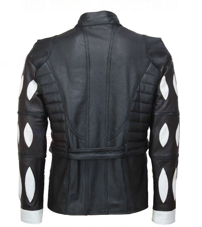 Baldur’s Gate 3 Astarion Cosplay Black Leather Jacket Gaming Costume Handmade to Size