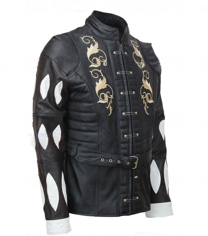 Baldur’s Gate 3 Astarion Cosplay Black Leather Jacket Gaming Costume Handmade to Size