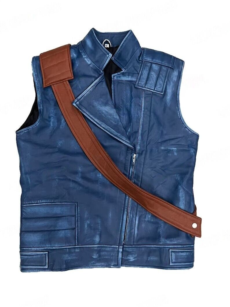 Cal Kestis Star Wars Jedi Survivor Distressed Leather Vest Jacket Cosplay Costume