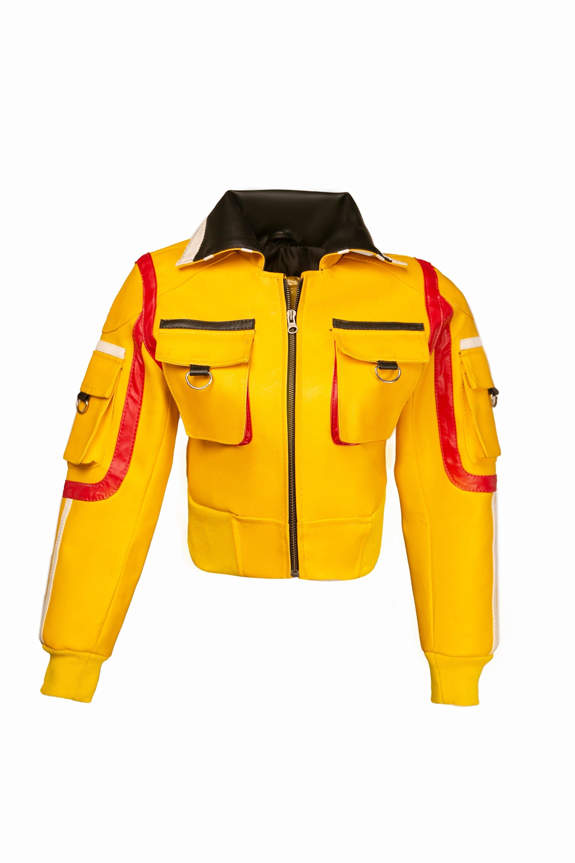 Handmade FF XV Cindy Aurum Yellow Hammer Head Full Service Station Cosplay Jacket Handcrafted by Ox and Bulls