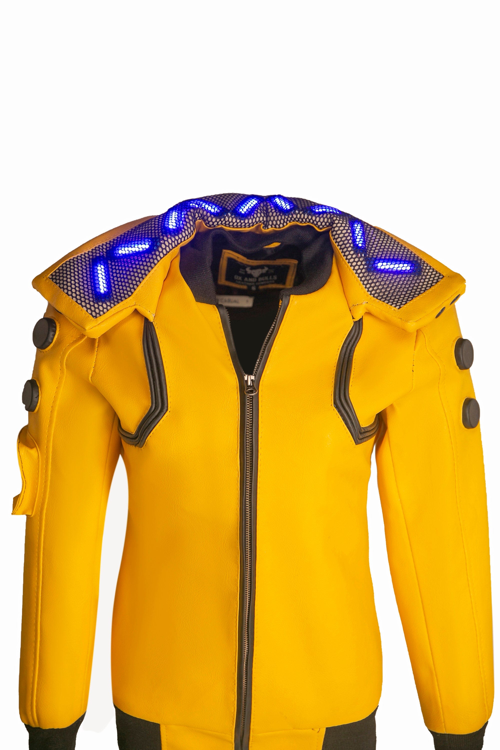 Judy's Yellow Cyberpunk 2077 Cosplay Jacket for Women Handcrafted by Ox and Bulls