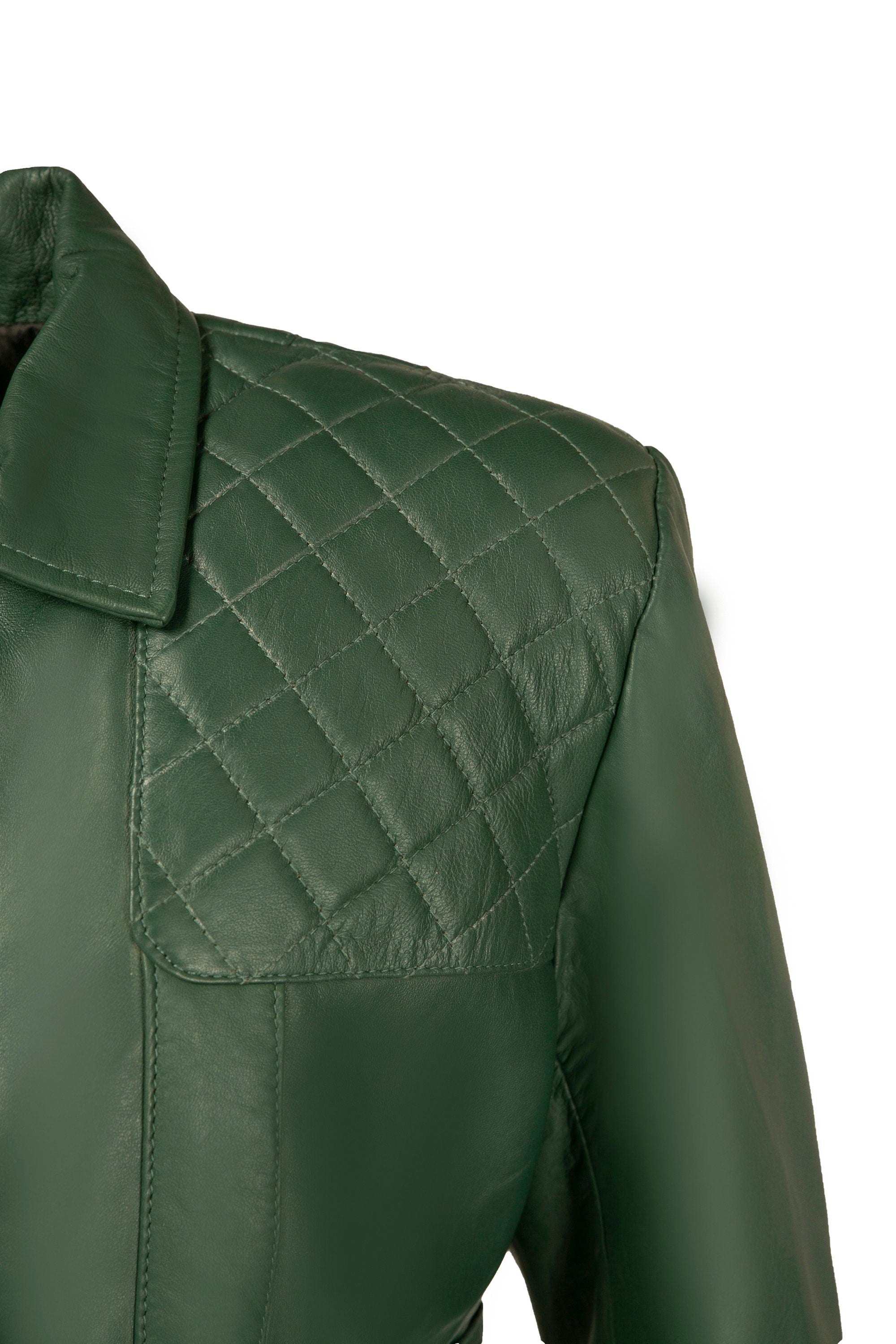 Ox and Bulls Colonial  Green Hunters Collection Leather Jacket