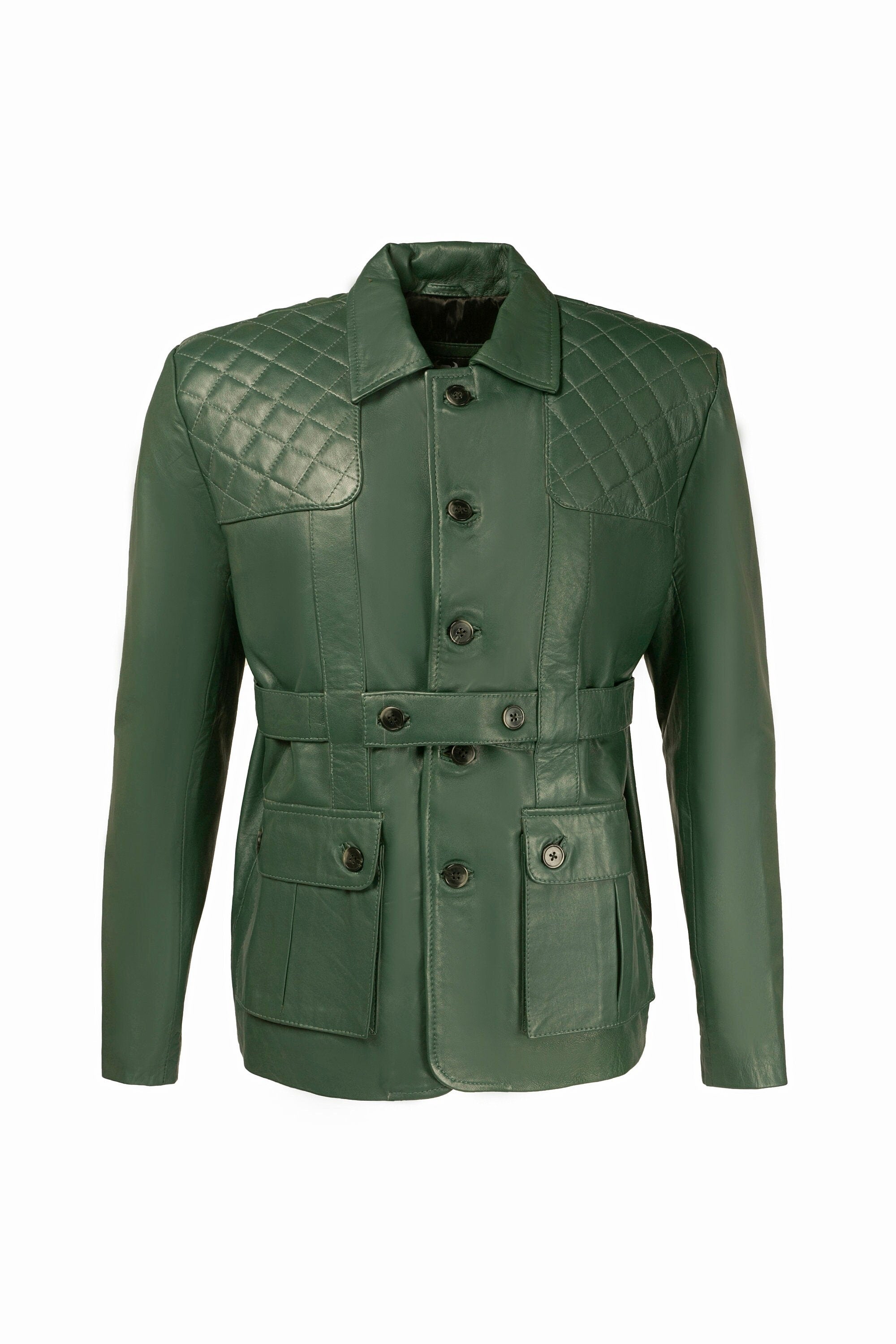 Ox and Bulls Colonial  Green Hunters Collection Leather Jacket