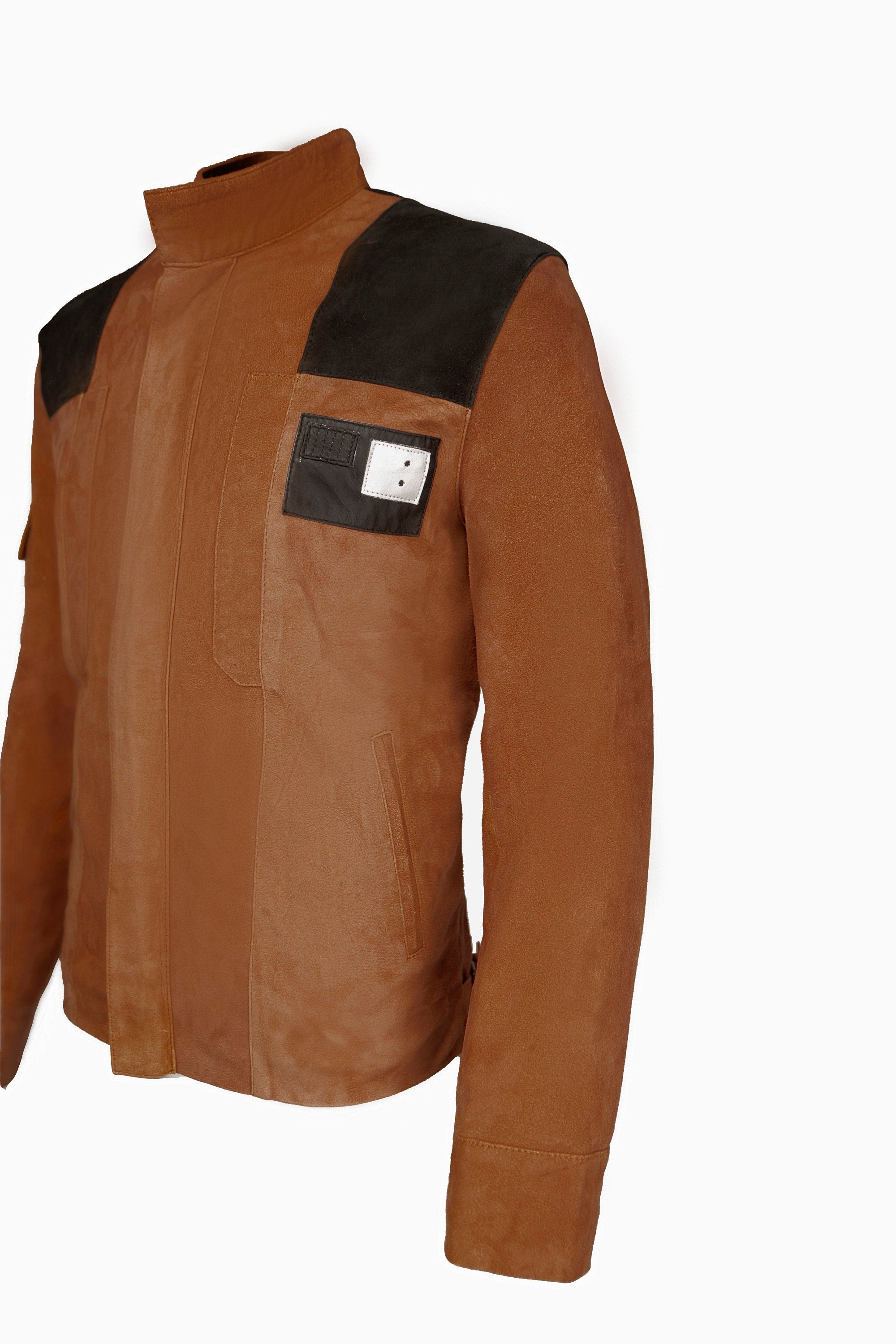 Handmade Han Solo Suede Brown Jacket handmade Cosplay Costume