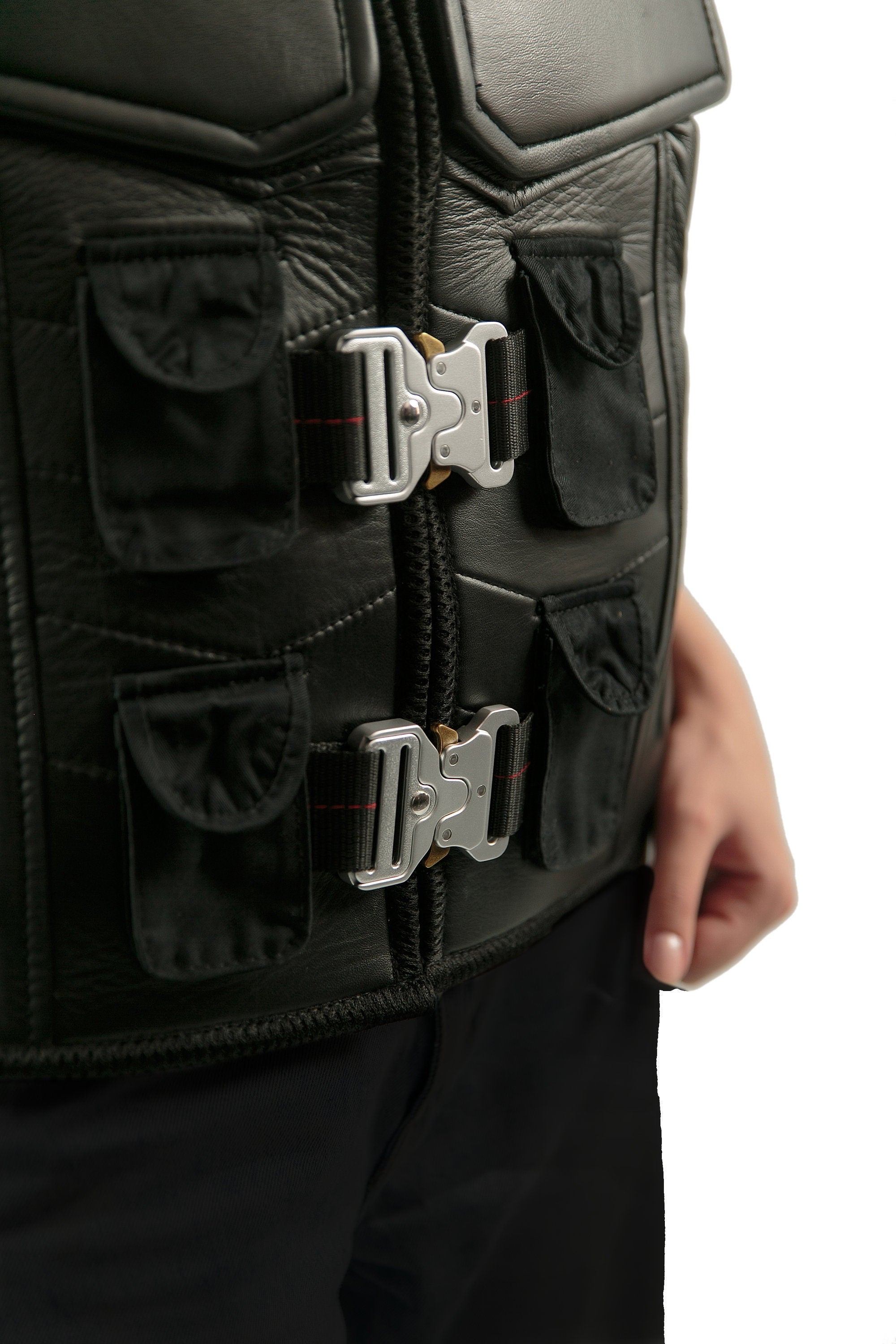 Handmade Leather Tactical Vest - Unisex Cosplay Costume