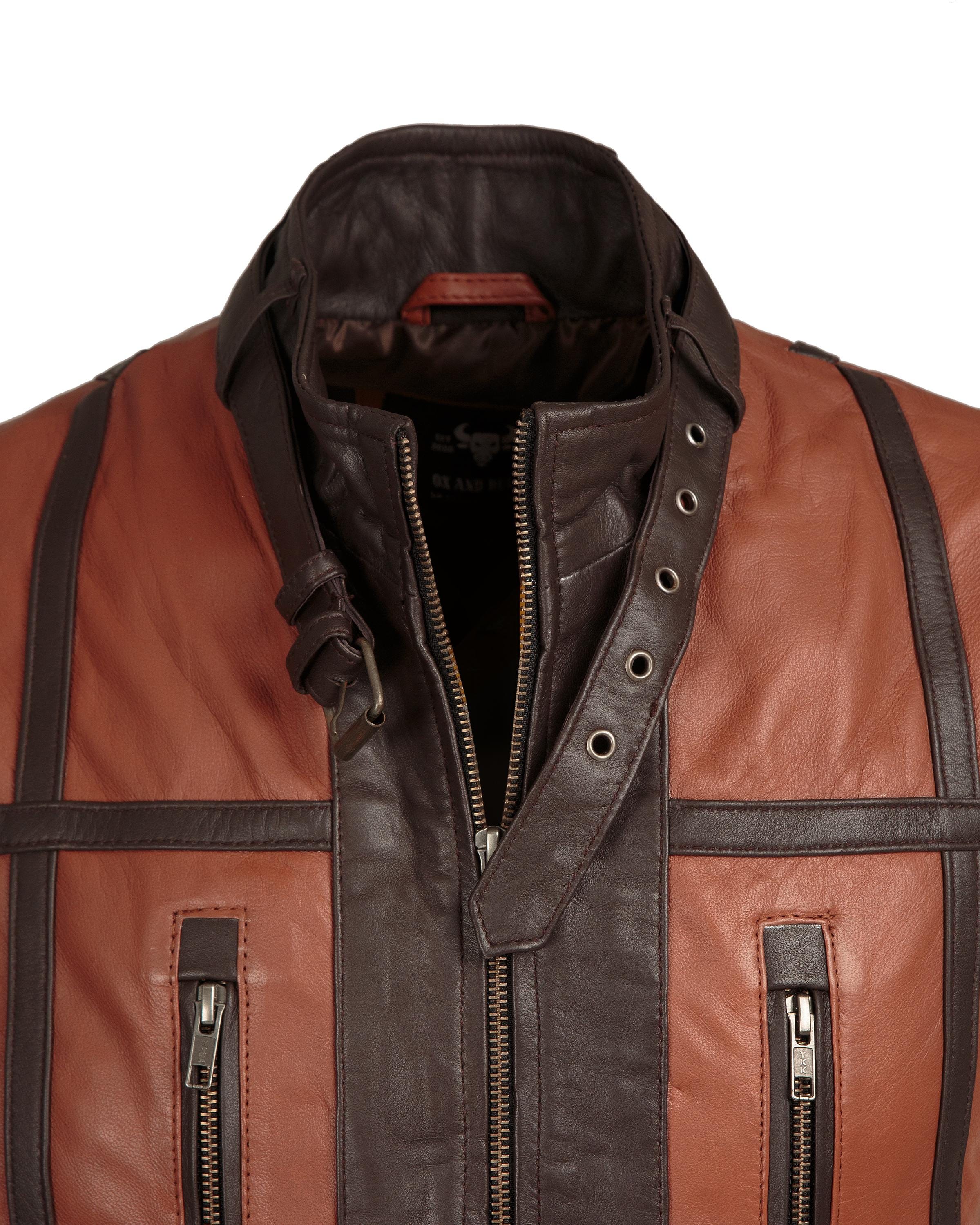 Brown Hunter's Collection Leather Vest Handcrafted by Ox and Bulls Leather