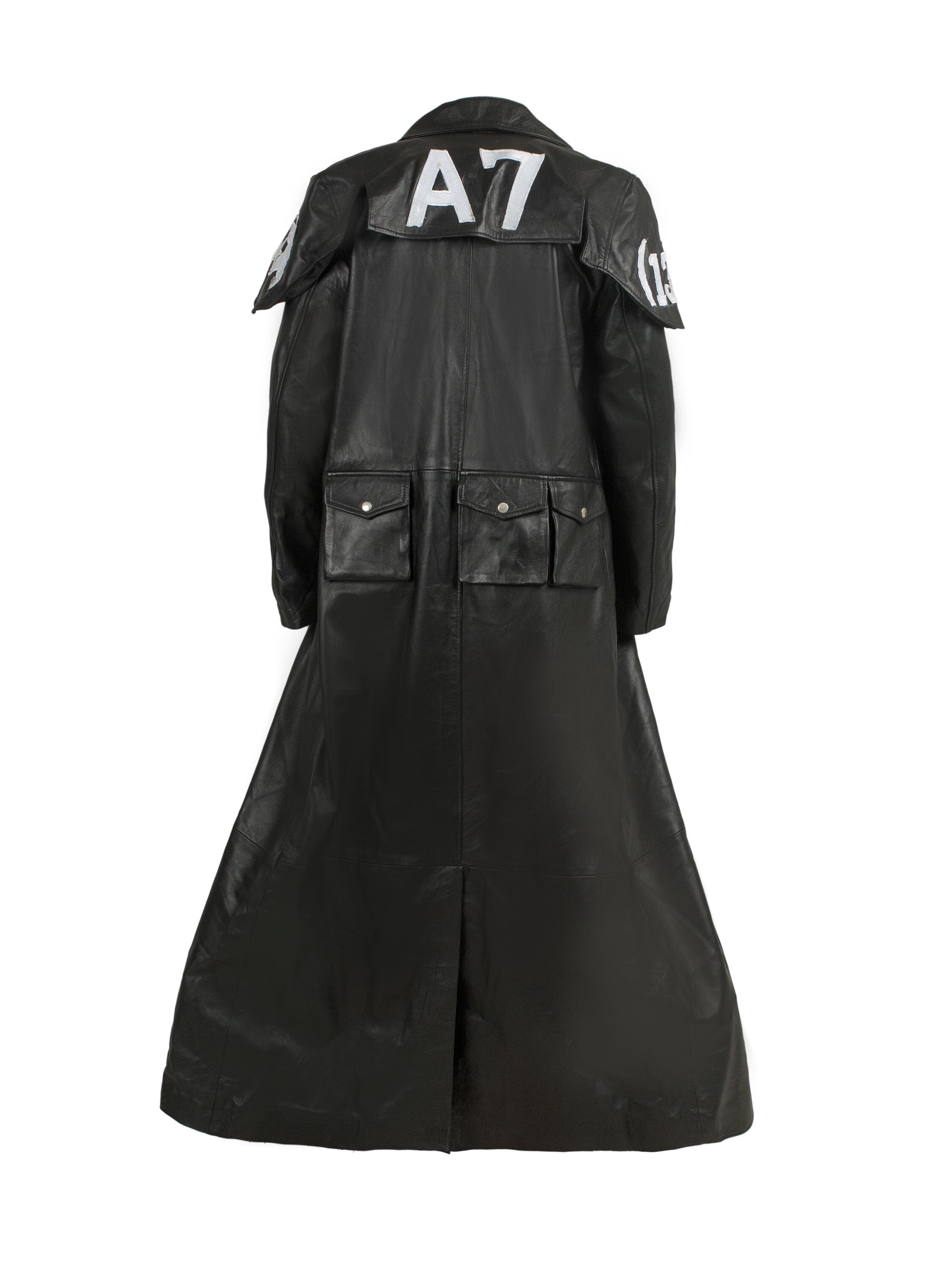 Handcrafted Fallout-Inspired A7 Black Leather Duster | New Vegas NCR Ranger Coat
