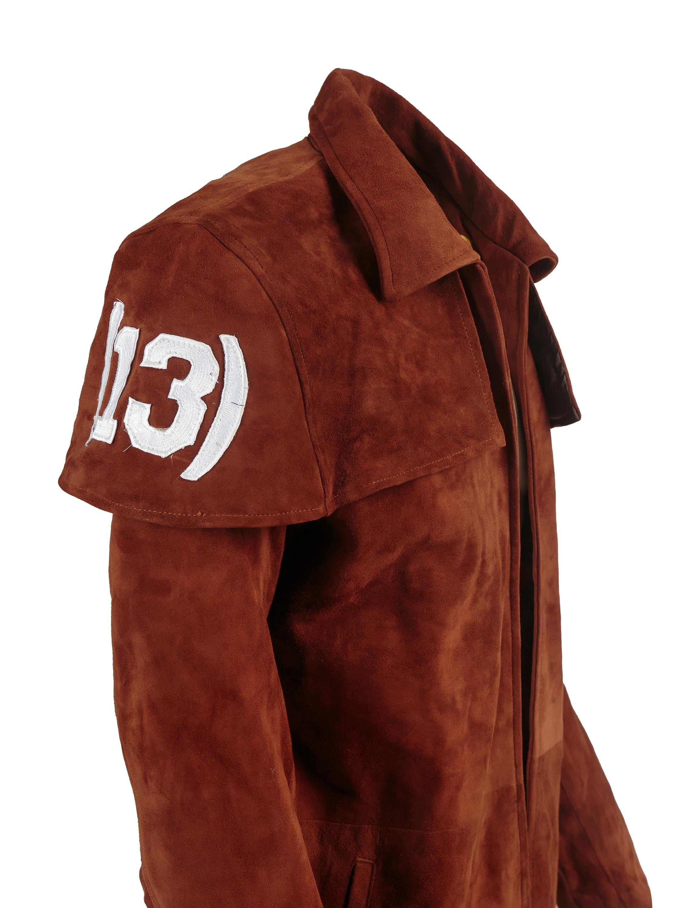 New Vegas NCR Ranger A7 Brown Duster | Long Brown Suede Leather Coat | Fallout-Inspired Cosplay Trench Coat Handcrafted by Ox and Bulls
