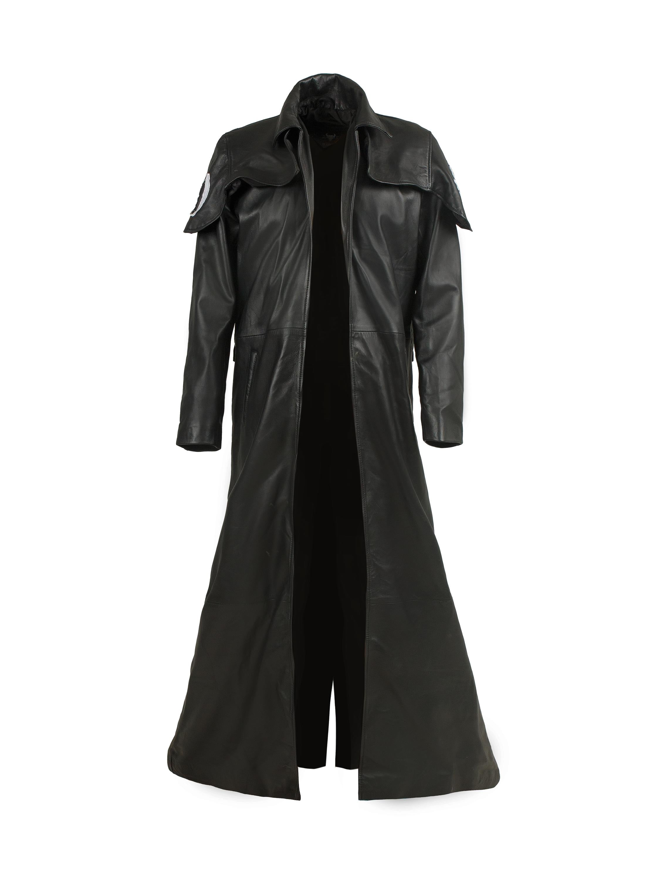 Handcrafted Fallout-Inspired A7 Black Leather Duster | New Vegas NCR Ranger Coat
