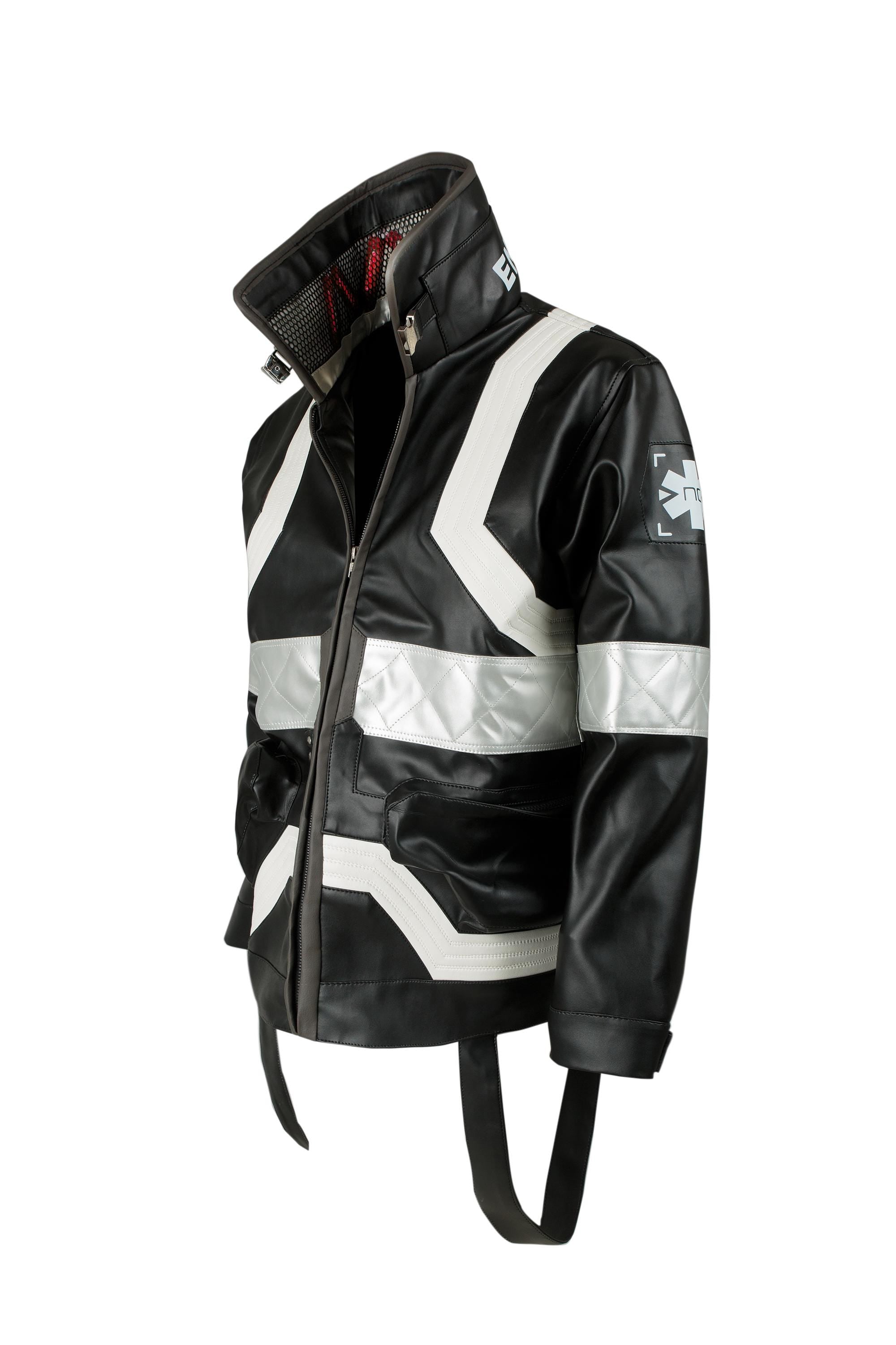 Customizable Black Cybernetic Maverick Jacket inspired by the David Martinez's Cyberpunk  -Handmade Cosplay- Make your own Cyberpunk Jacket!