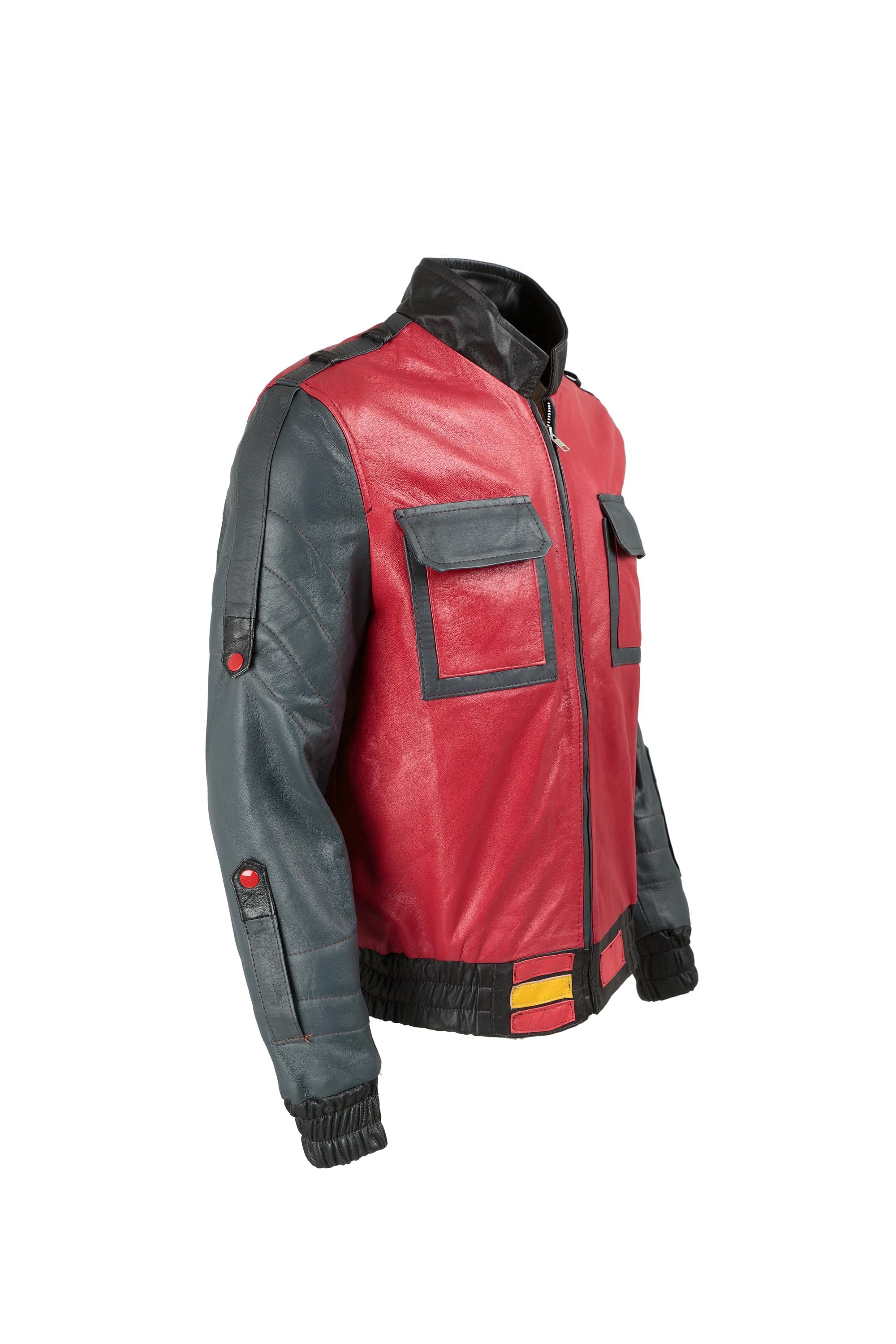 Handmade  Marty McFly 2 Leather jacket, BTTF Part ll Back to the future Michael J.Fox