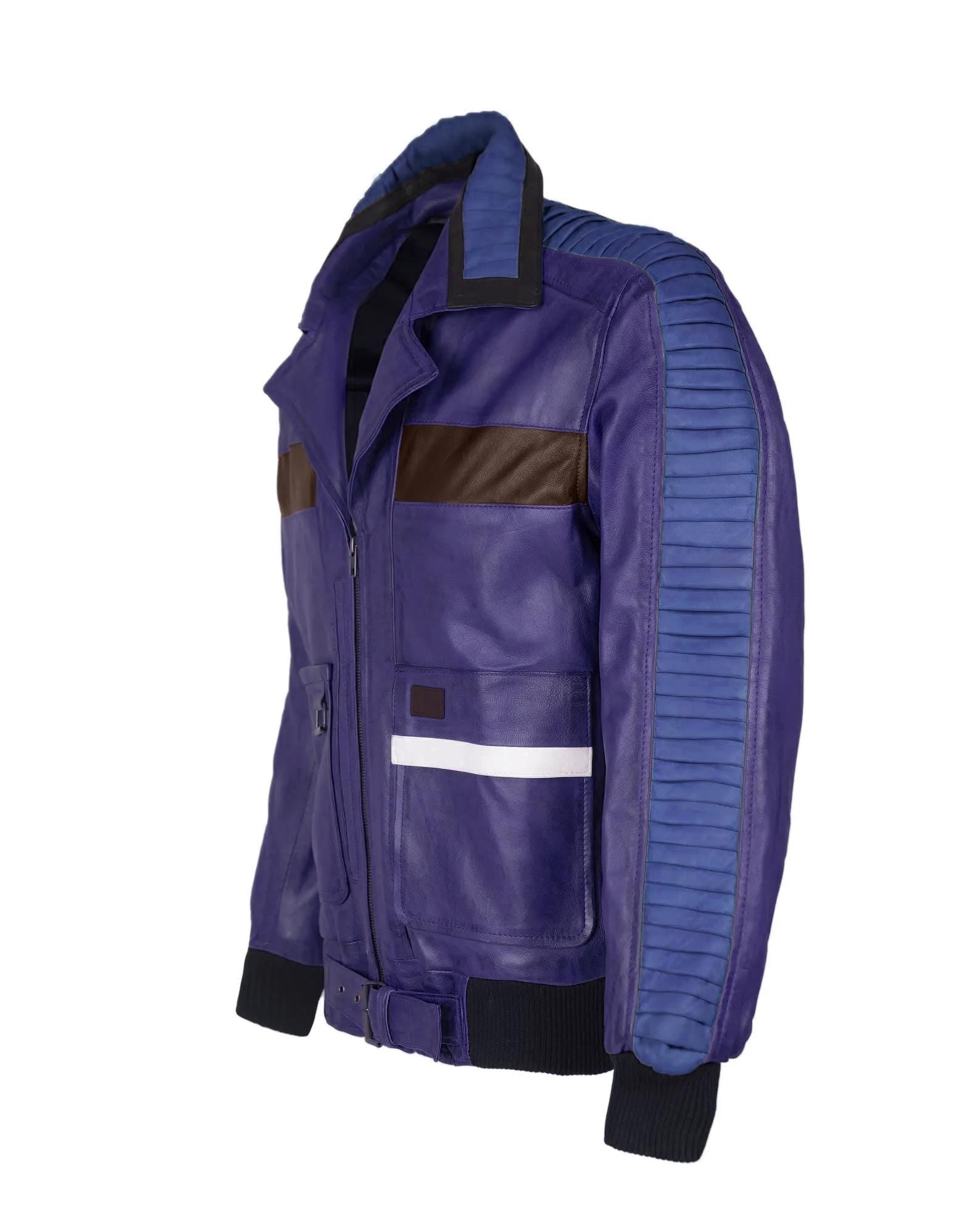 Handcrafted Purple Maroon Leather Coat | Dark Hero Sci-Fi Cosplay Jacket