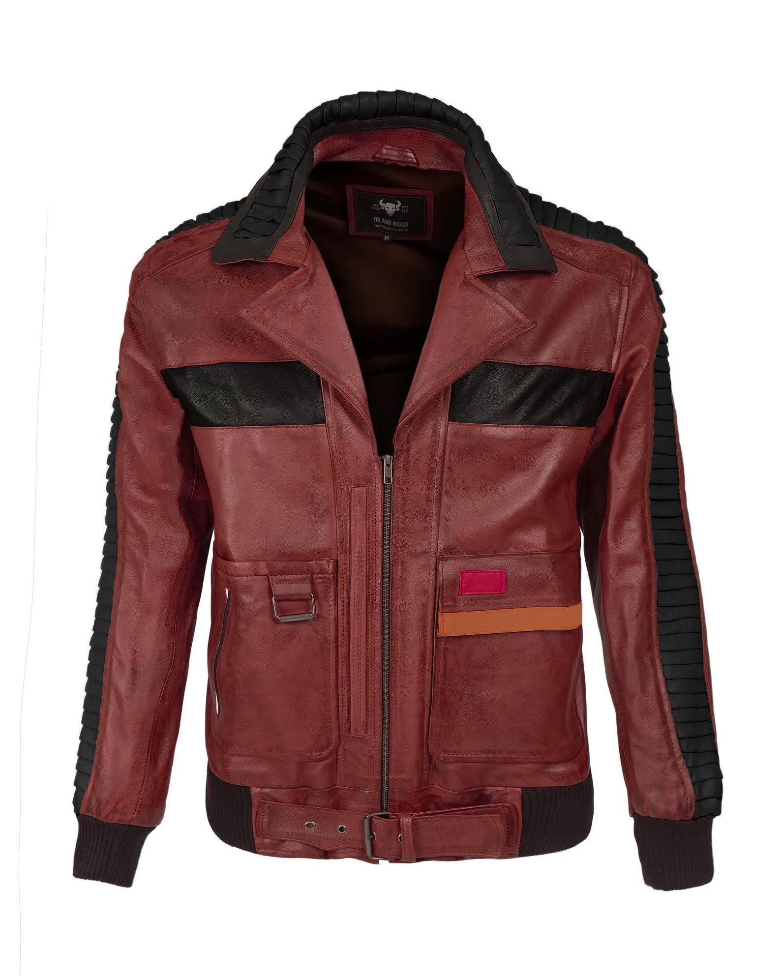 Jedi Survivor Cal Kestis Cosplay Jacket – Handcrafted Maroon and Black Star Wars Costume Coat Inspired by Falls to the Dark Side