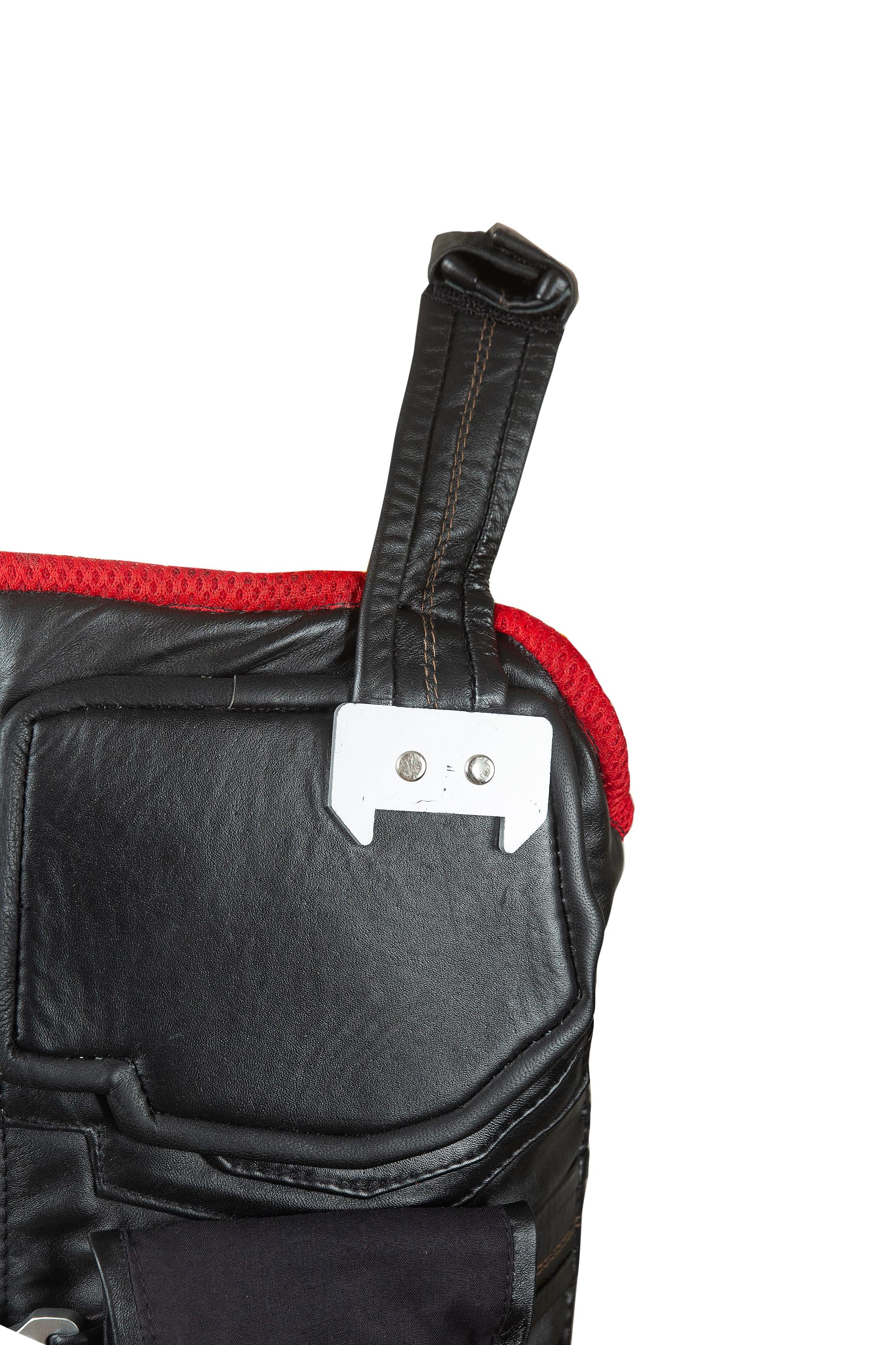 Vampire Hunter Inspired Black Leather Vest with Pockets & Buckles