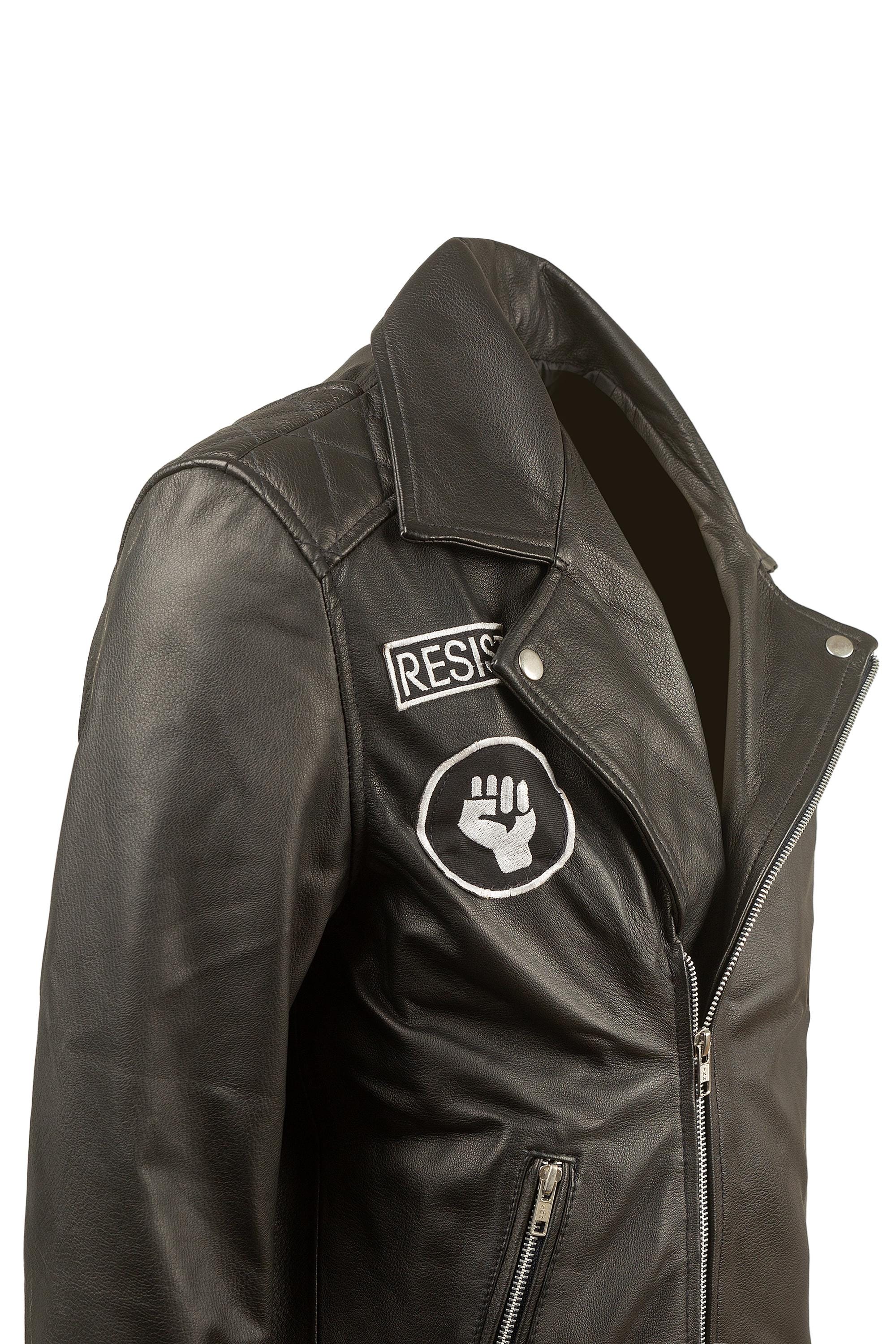Che Guevara Cowhide Leather Biker Jacket | Handmade Punk Moto Jacket