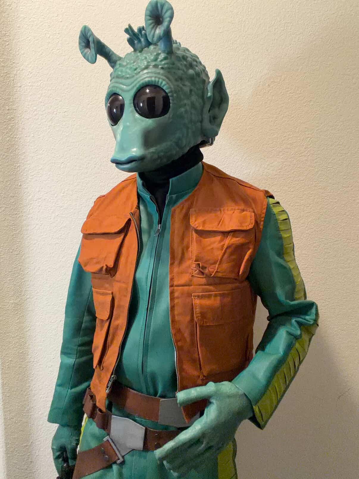 Alien Bounty Hunter Costume Suit | Sci-Fi Cantina Outfit | Outer Rim Space Alien Jumpsuit & Utility Vest | Cosplay