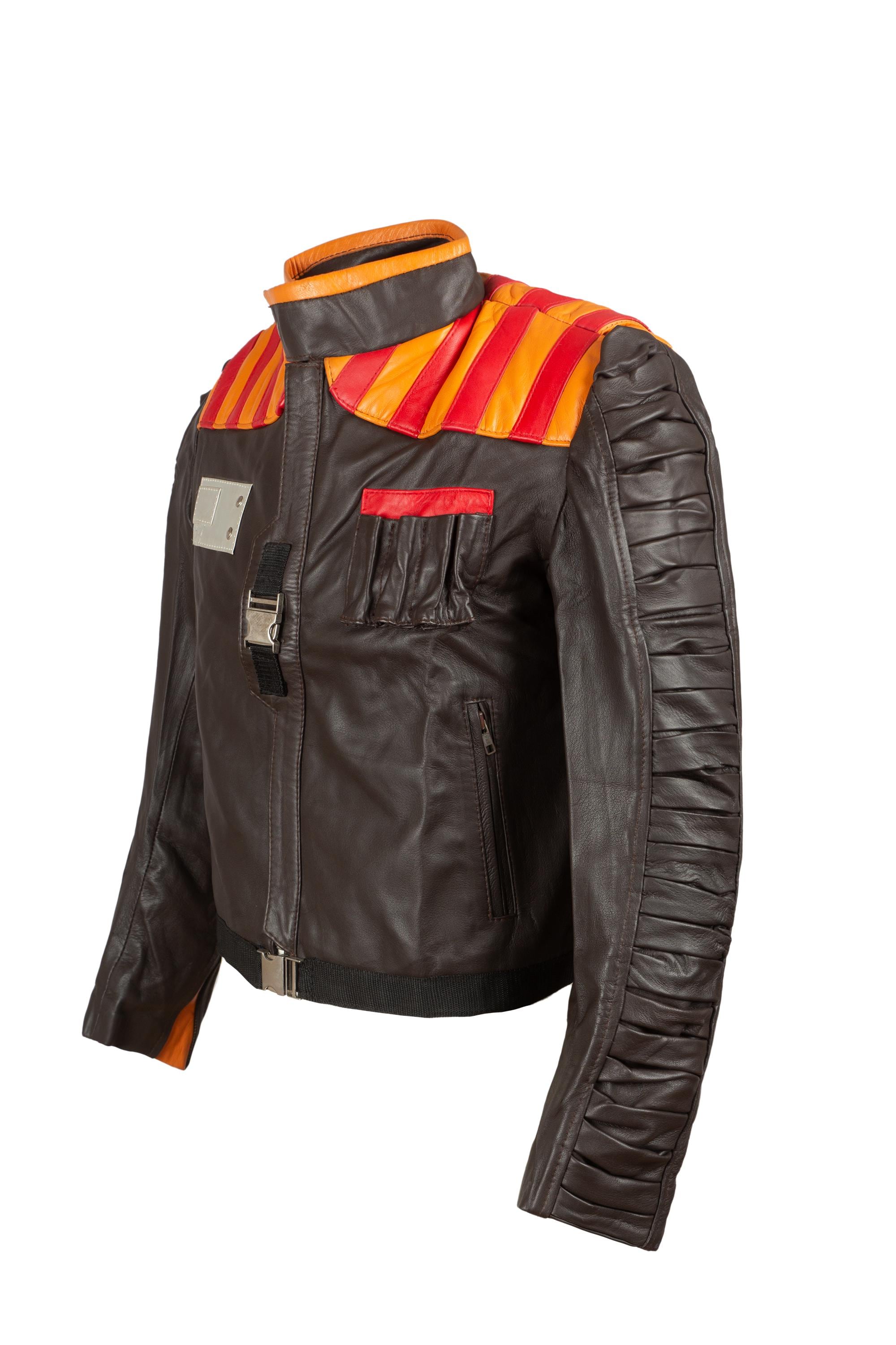 Solar Raider Pilot Jacket, Futuristic Leather Biker Coat for Men, Cyberpunk Racer Style, Sci-Fi Inspired Moto Jacket with Armor Details
