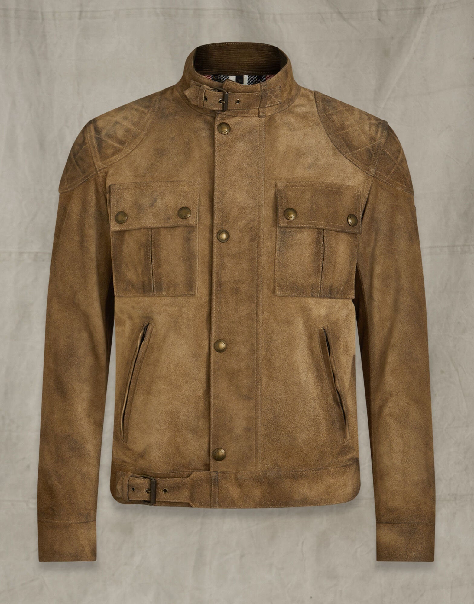 Handmade Brookstones Suede Leather Jacket for Men