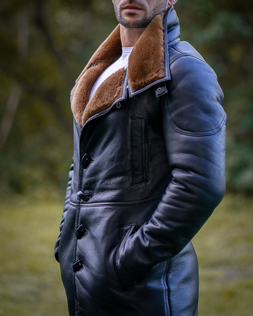 Handmade  Shearling Coat Inspired By Ryan Gosling's Blade Runner 2049 Trench Coat