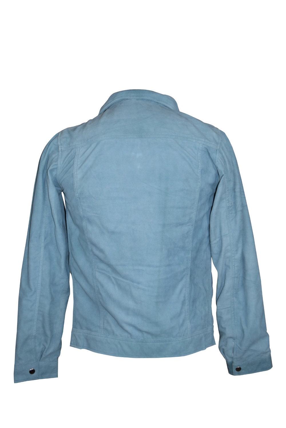 Handmade Sky blue Suede Shirt