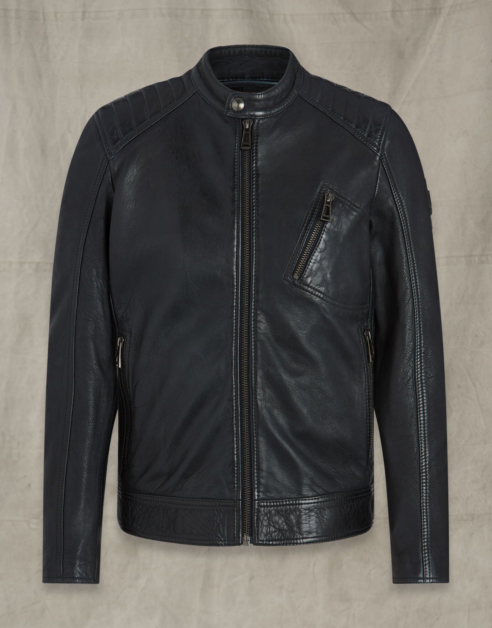 Handmade V racer leather jacket