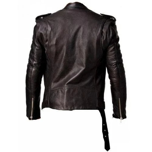 Handmade Slim Fit Biker Style Jacket With Belt