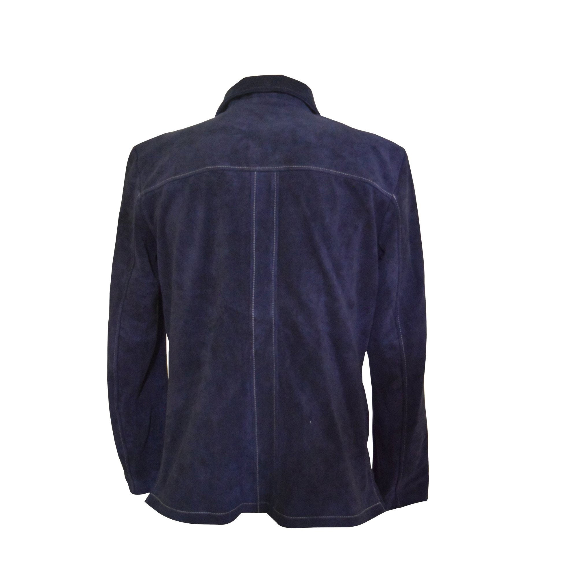 Handmade  Neive's Blue Suede Shirt