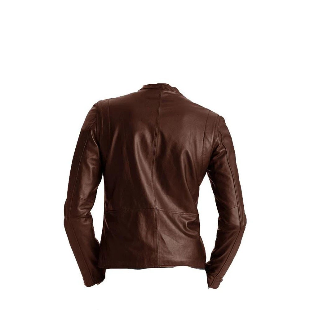 Handmade Tan Brown Stylish Leather Jacket