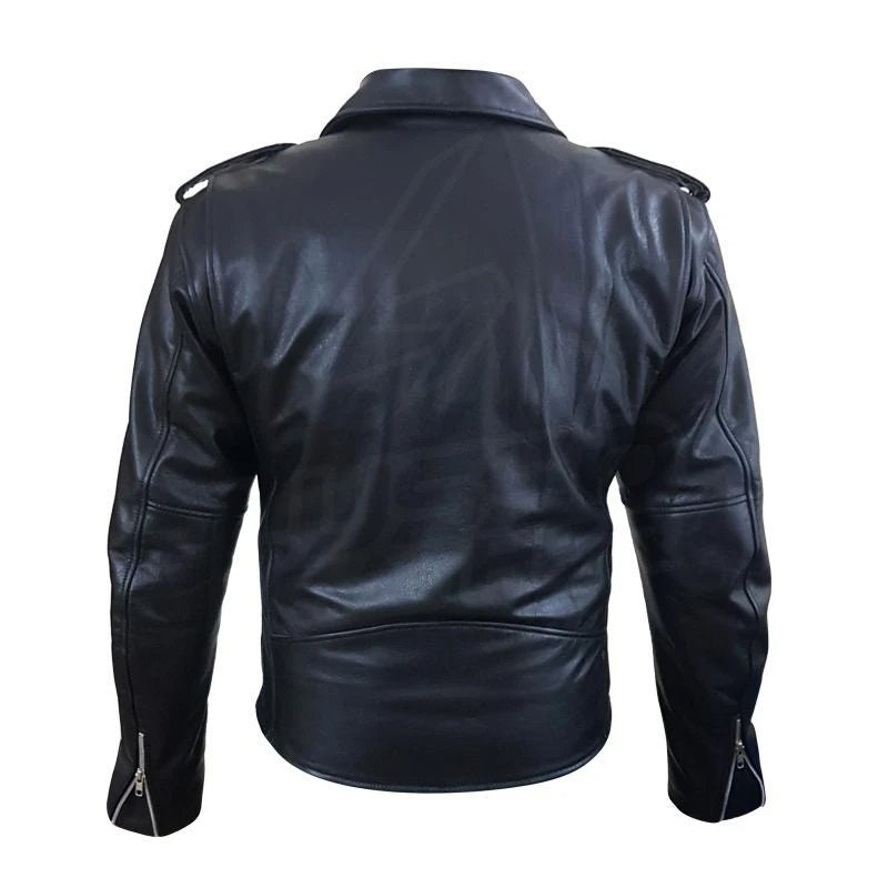 Handmade Perfect Biker Style Classic Black Premium Heavy Leather Jacket