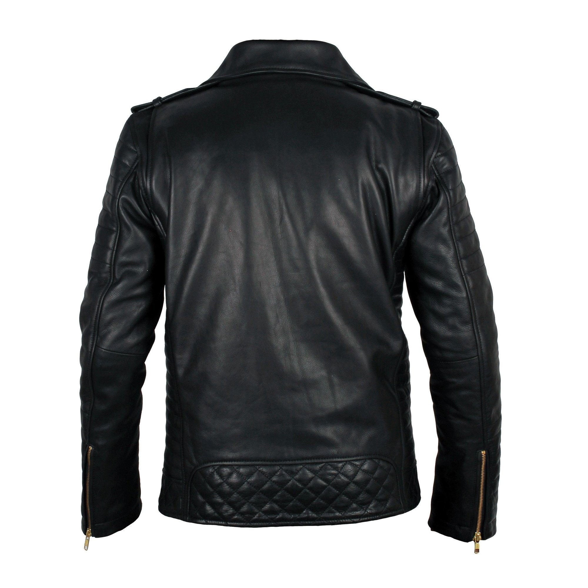 Handmade Quilted Biker Leather Jacket