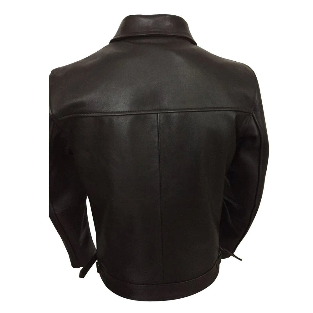 Handmade  Dark Brown Plainsman Leather Jacket