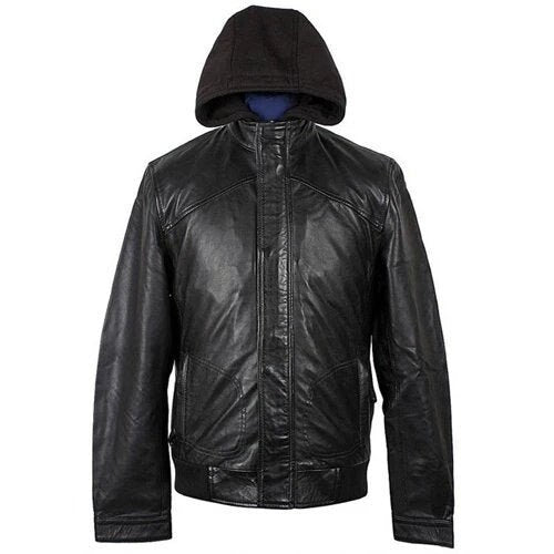 Handmade  Men's Turku Black Leather Jacket