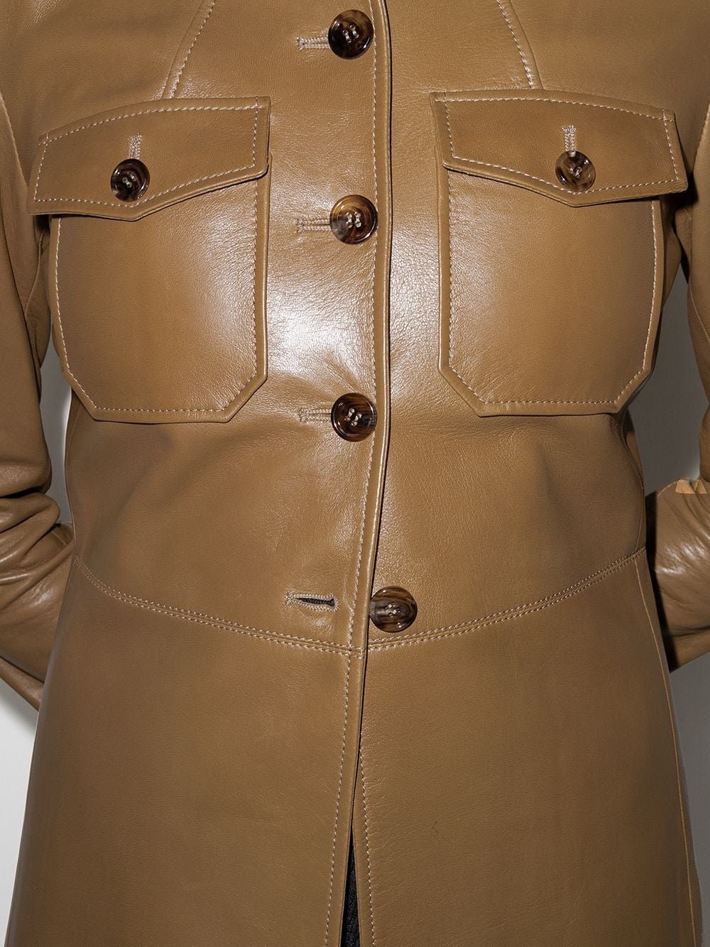 Handmade  Single-Breasted Fitted Leather Jacket