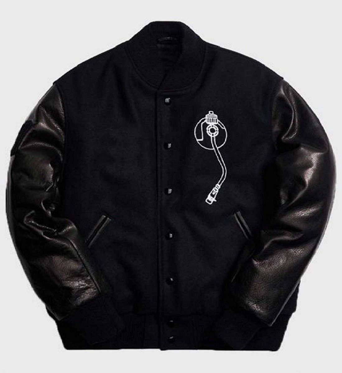 Handmade  Def Jam Recordings Varsity Jacket Black and White Handmade Cosplay