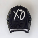 Handmade  Weeknd XO Varsity Jacket Black and White Handmade Cosplay